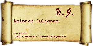 Weinreb Julianna névjegykártya